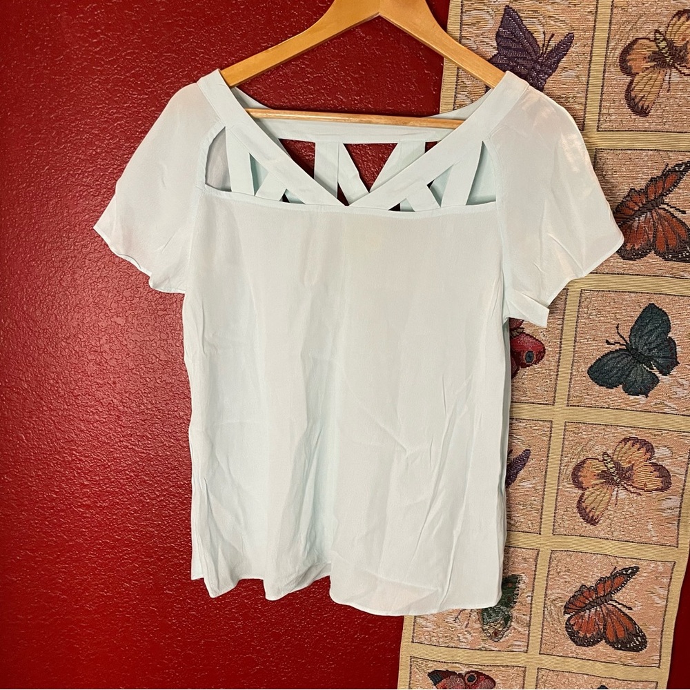 MAEVE Mint Lattice Tee